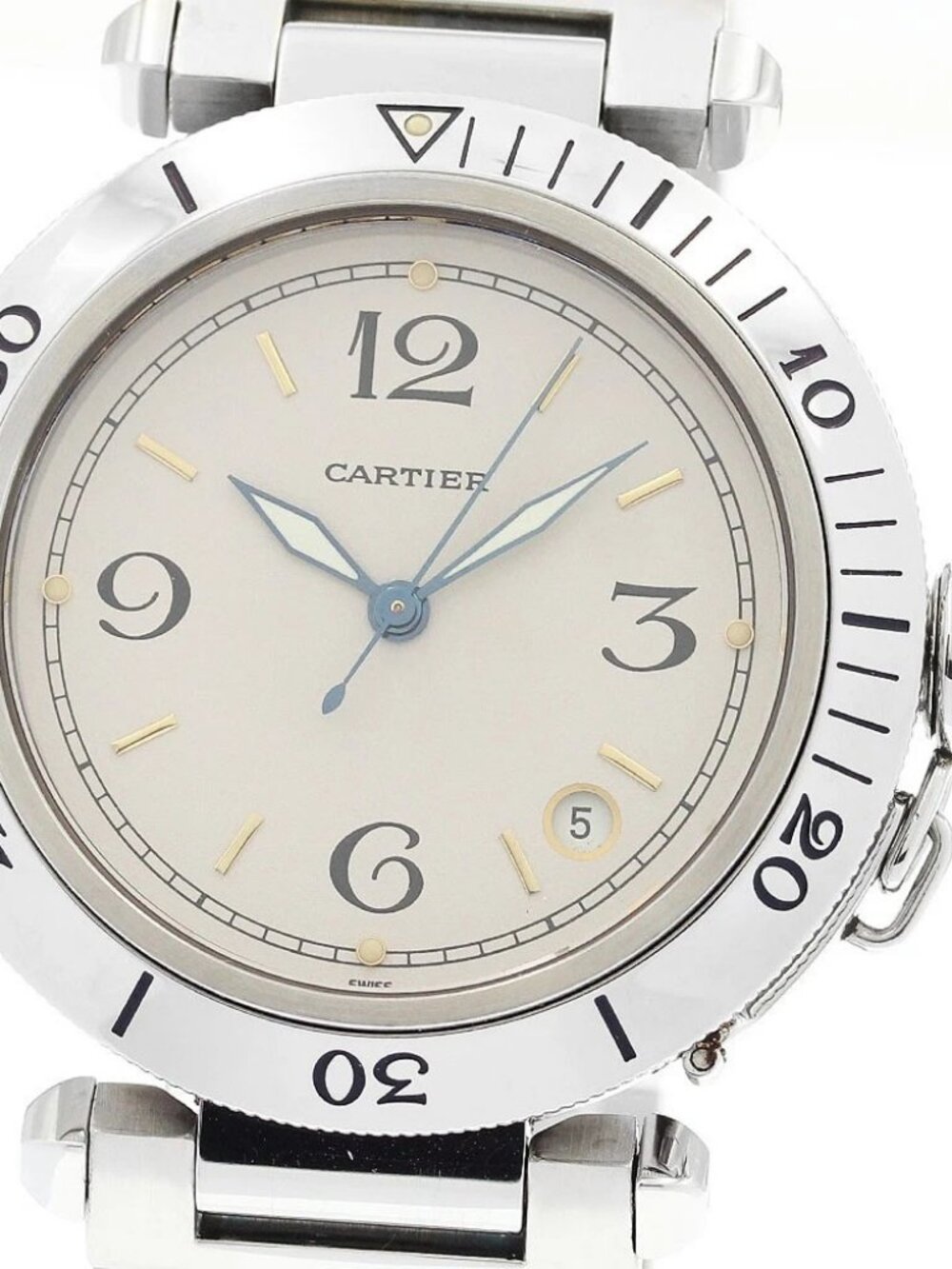 CARTIER Pasha 38MM W3100655 Date beige Dial Automatic Men's Watch